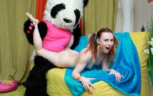 Adult bear costume panda