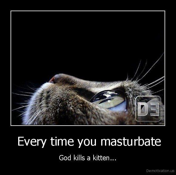 Masturbate kills kitten