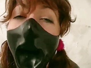 best of Mask slut gags cock till