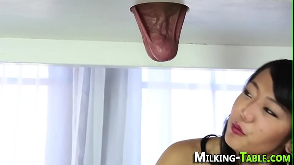 Milkingtable asian glory hole cock