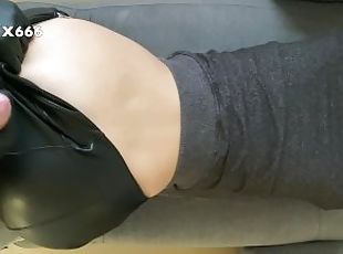 Punkin reccomend leather pants round fucked dick